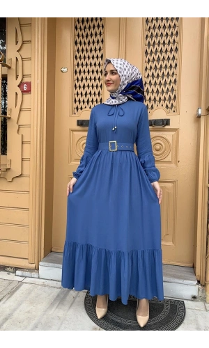 Moda Çizgi Tesettür Elbise