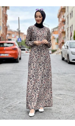 Moda Çizgi Tesettür Elbise