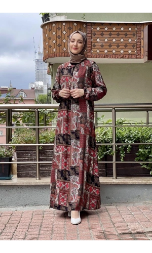 Moda Çizgi Tesettür Elbise