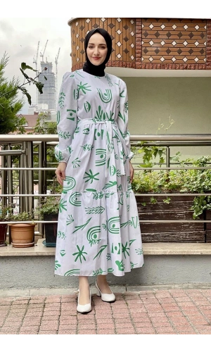 Moda Çizgi Tesettür Elbise