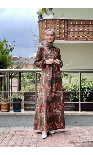 Moda Çizgi Tesettür Elbise