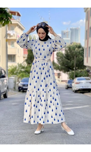 Moda Çizgi Tesettür Elbise