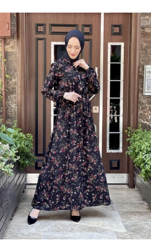 Moda Çizgi Tesettür Elbise