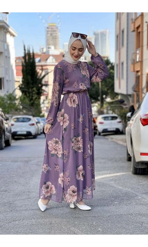 Moda Çizgi Tesettür Elbise