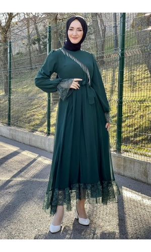 Moda Çizgi Tesettür Elbise