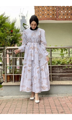 Moda Çizgi Tesettür Elbise