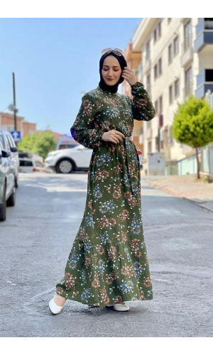 Moda Çizgi Tesettür Elbise