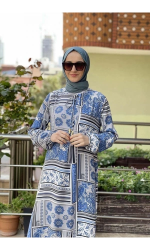 Moda Çizgi Tesettür Elbise