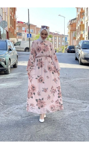 Moda Çizgi Tesettür Elbise