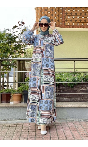 Moda Çizgi Tesettür Elbise