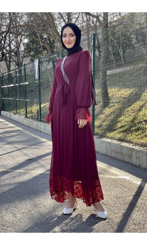 Moda Çizgi Tesettür Elbise