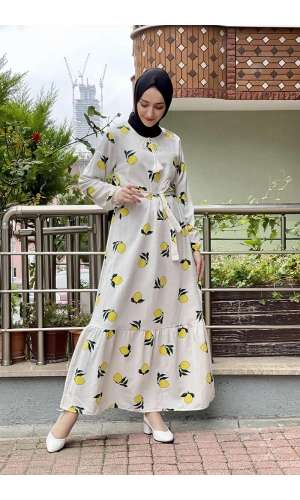 Moda Çizgi Tesettür Elbise