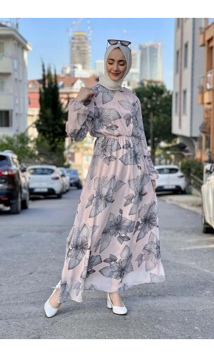 Moda Çizgi Tesettür Elbise