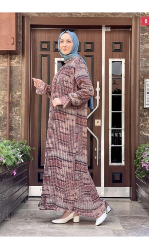 Moda Çizgi Tesettür Elbise