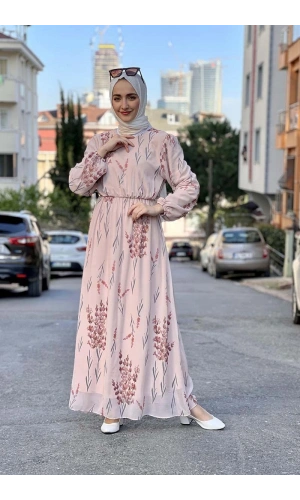 Moda Çizgi Tesettür Elbise