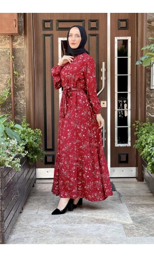 Moda Çizgi Tesettür Elbise