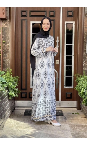 Moda Çizgi Tesettür Elbise