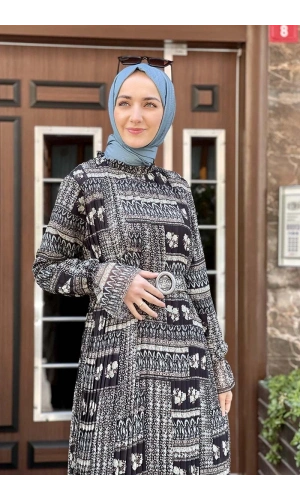 Moda Çizgi Tesettür Elbise