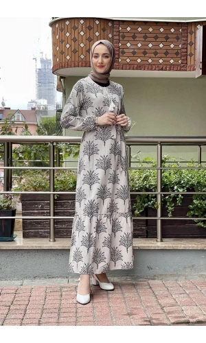 Moda Çizgi Tesettür Elbise