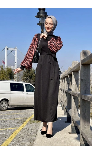 Moda Çizgi Tesettür Elbise