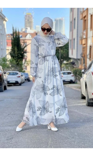 Moda Çizgi Tesettür Elbise