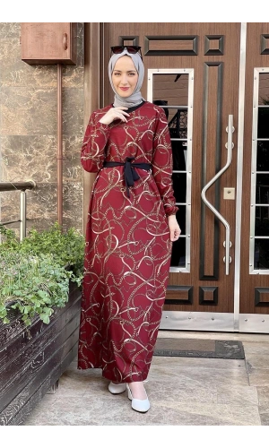 Moda Çizgi Tesettür Elbise