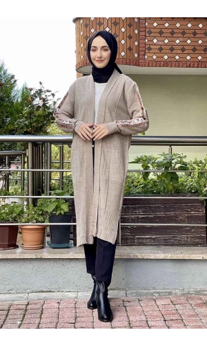 Moda Çizgi Triko Hırka