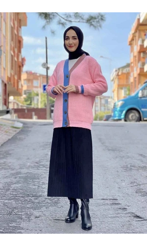 Moda Çizgi Triko Hırka