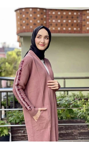 Moda Çizgi Triko Hırka