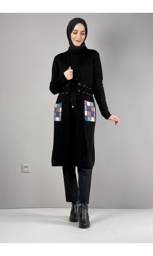 Moda Çizgi Triko Hırka