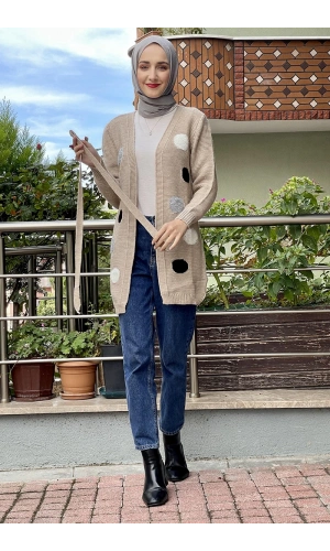 Moda Çizgi Triko Hırka