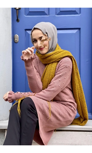 Moda Çizgi Triko Tunik