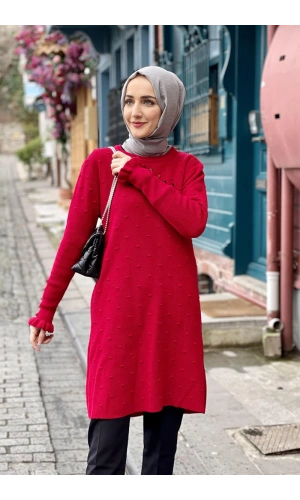 Moda Çizgi Triko Tunik