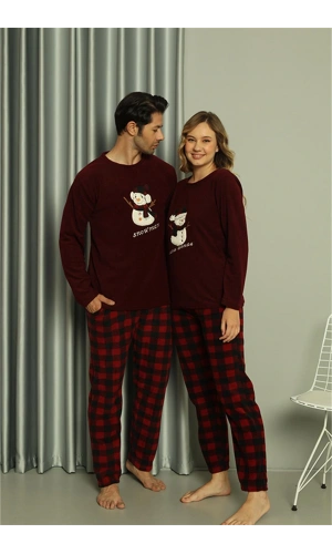 Moda Çizgi Welsoft Erkek Polar Sevgili Kombini Pijama Takımı 50121 Tek Takım Fiyatıdır
