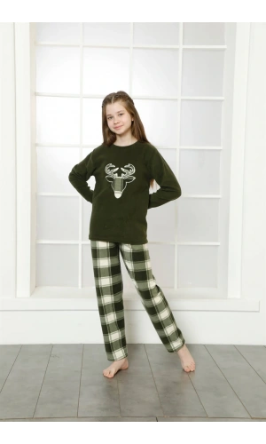 Moda Çizgi WelSoft Polar Çocuk Pijama Takımı 4633