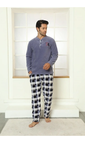 Moda Çizgi WelSoft Polar Erkek Pijama Takımı 6794