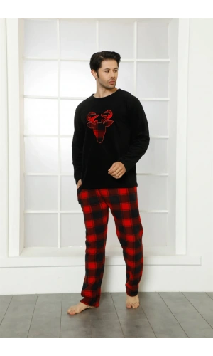 Moda Çizgi WelSoft Polar Erkek Pijama Takımı 6798