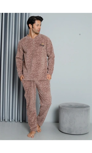 Moda Çizgi WelSoft Polar Erkek Pijama Takımı 6827