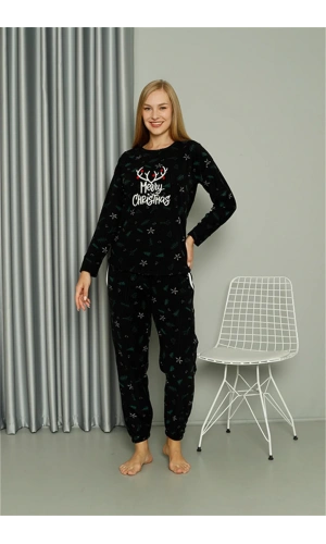 Moda Çizgi Welsoft Polar Kadın Pijama Takımı 8514