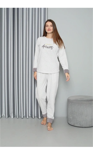Moda Çizgi Welsoft Polar Kadın Pijama Takımı 8515