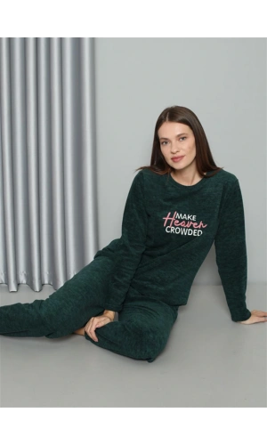 Moda Çizgi Welsoft Polar Kadın Pijama Takımı 8516