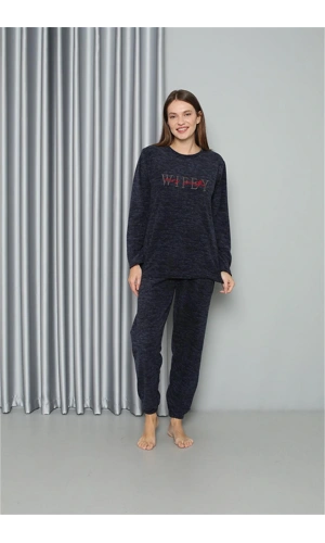 Moda Çizgi Welsoft Polar Kadın Pijama Takımı 8517