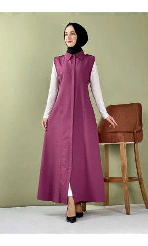 Moda Çizgi Yakalı Yelek