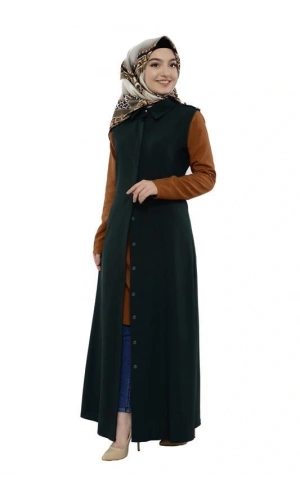 Moda Çizgi Yakalı Yelek