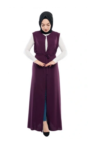 Moda Çizgi Yakalı Yelek