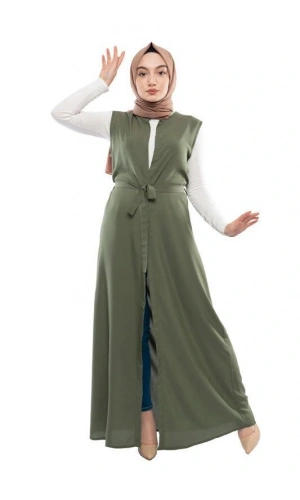 Moda Çizgi Yakalı Yelek