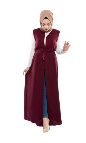 Moda Çizgi Yakalı Yelek