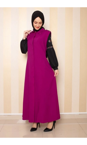 Moda Çizgi Yakalı Yelek