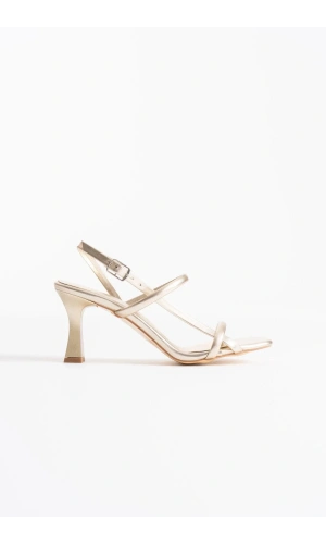 Monya Kadın Altın Topuklu Sandalet