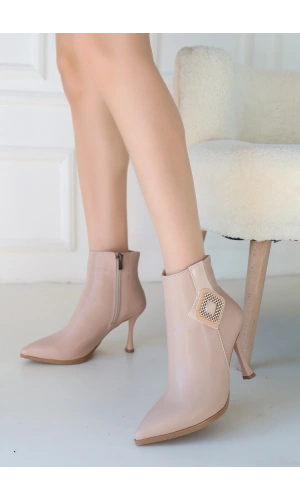 Moose Nude Cilt Topuklu Bot